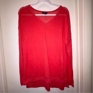 GAP Women's Red V-Neck Top